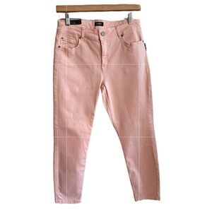 NWT JONES NY Lexington Ankle Super Stretch Mid Rise Jeans Blossom Pink Size 8P